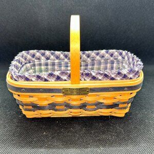 Longaberger Collector’s Club Miniature Original  Easter Basket with wooden eggs